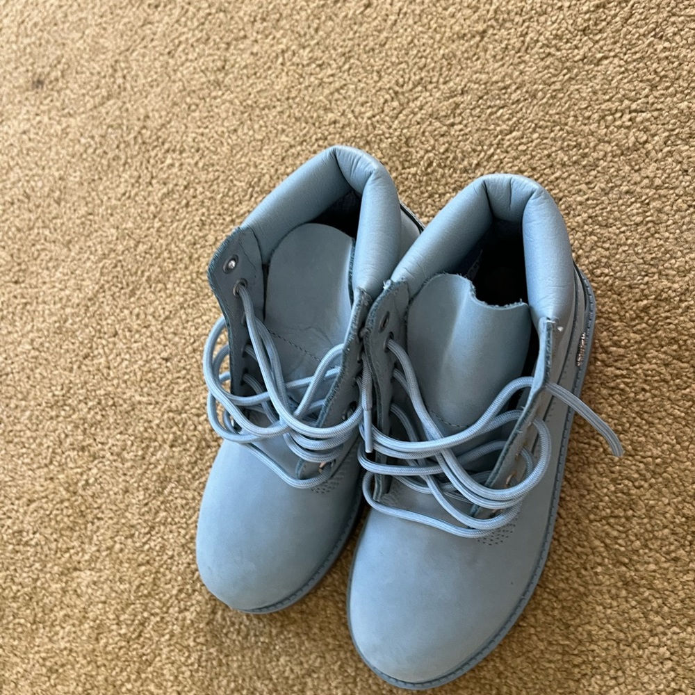 Blue timberland boots